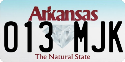 AR license plate 013MJK