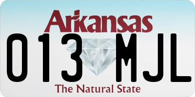 AR license plate 013MJL