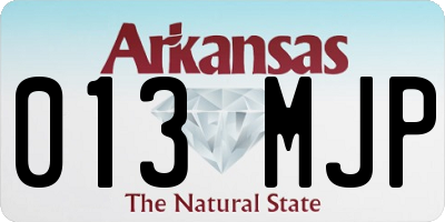 AR license plate 013MJP