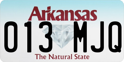 AR license plate 013MJQ