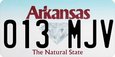 AR license plate 013MJV