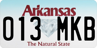 AR license plate 013MKB