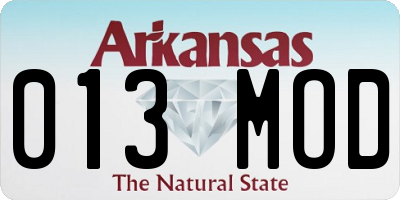 AR license plate 013MOD