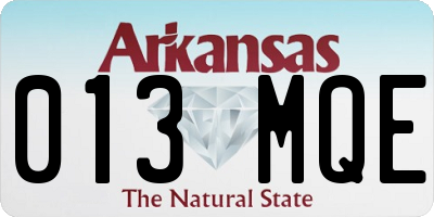 AR license plate 013MQE