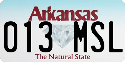 AR license plate 013MSL