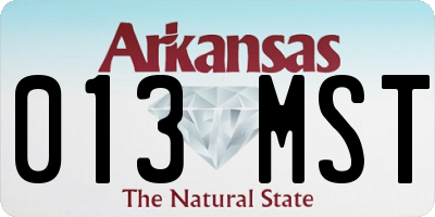 AR license plate 013MST