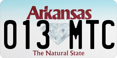 AR license plate 013MTC