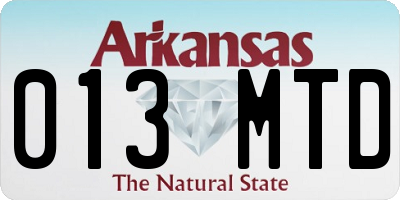 AR license plate 013MTD