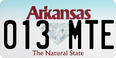 AR license plate 013MTE