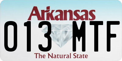 AR license plate 013MTF