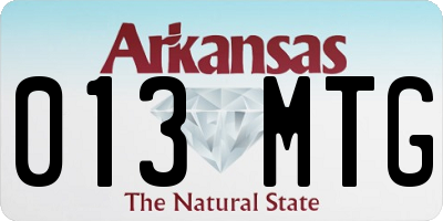 AR license plate 013MTG