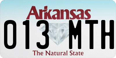 AR license plate 013MTH
