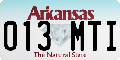 AR license plate 013MTI