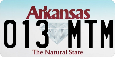 AR license plate 013MTM