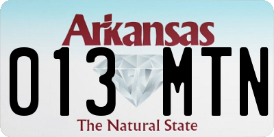 AR license plate 013MTN