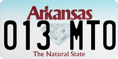 AR license plate 013MTO