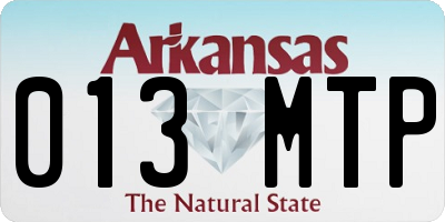 AR license plate 013MTP
