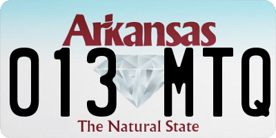 AR license plate 013MTQ