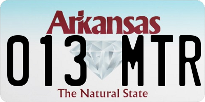 AR license plate 013MTR