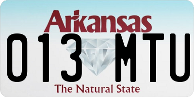 AR license plate 013MTU