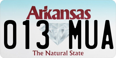 AR license plate 013MUA