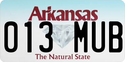 AR license plate 013MUB