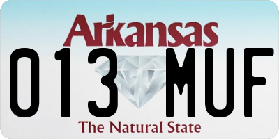 AR license plate 013MUF