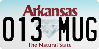 AR license plate 013MUG
