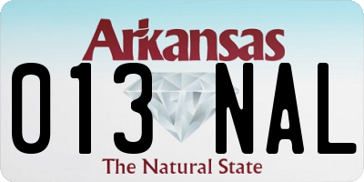 AR license plate 013NAL