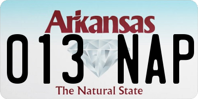 AR license plate 013NAP