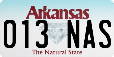 AR license plate 013NAS