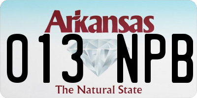 AR license plate 013NPB