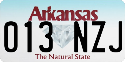 AR license plate 013NZJ