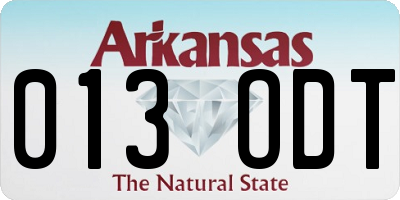 AR license plate 013ODT