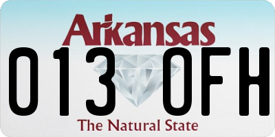 AR license plate 013OFH