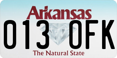 AR license plate 013OFK