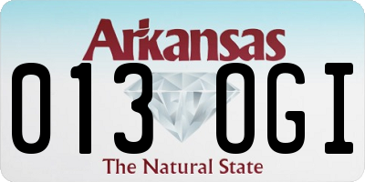 AR license plate 013OGI