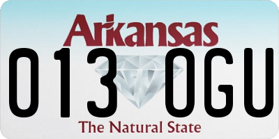 AR license plate 013OGU