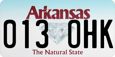 AR license plate 013OHK