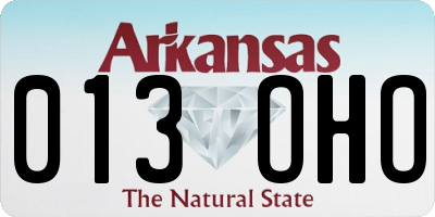 AR license plate 013OHO