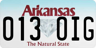 AR license plate 013OIG