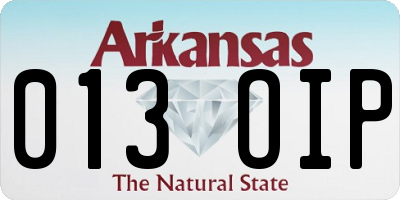 AR license plate 013OIP