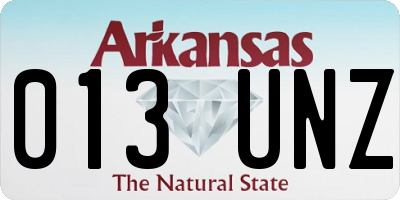 AR license plate 013UNZ
