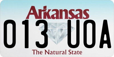 AR license plate 013UOA