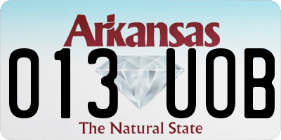 AR license plate 013UOB
