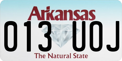 AR license plate 013UOJ