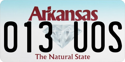 AR license plate 013UOS