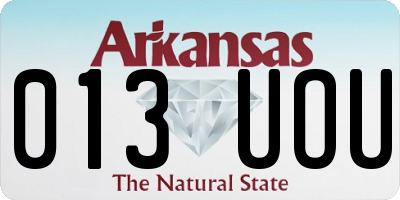 AR license plate 013UOU