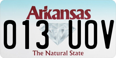 AR license plate 013UOV