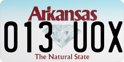 AR license plate 013UOX